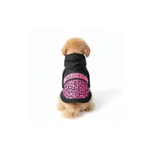 Impermeabile maculato Bullosetti - con maniche e cappuccio - nero e rosa