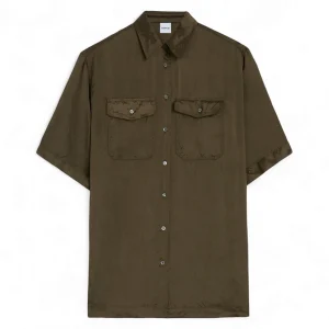 Aspesi Camicia lunga in twill di viscosa con finissaggio lavato Donna