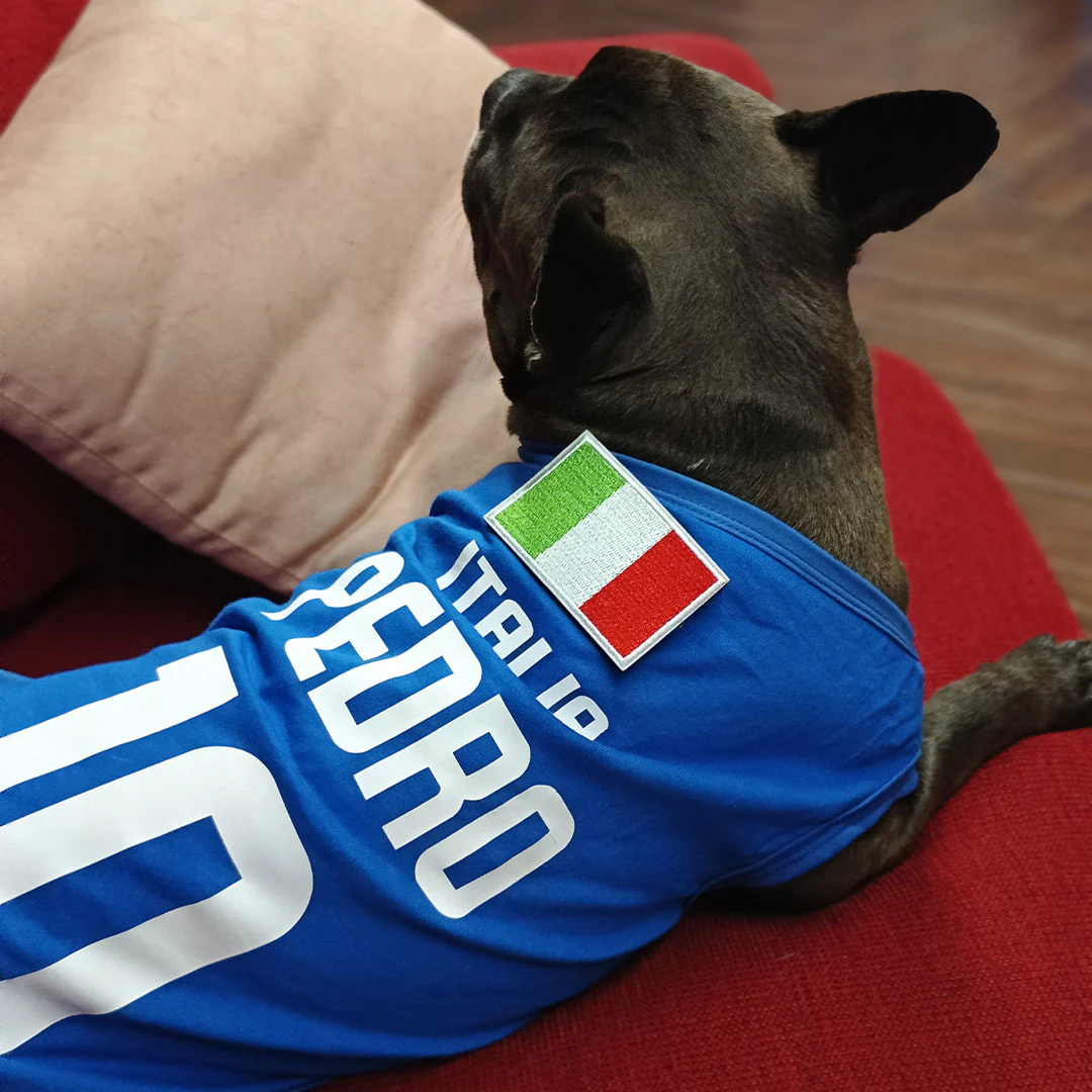 Maglietta per cani Italia - personalizzata con nome e numero - calcio - immagine 5