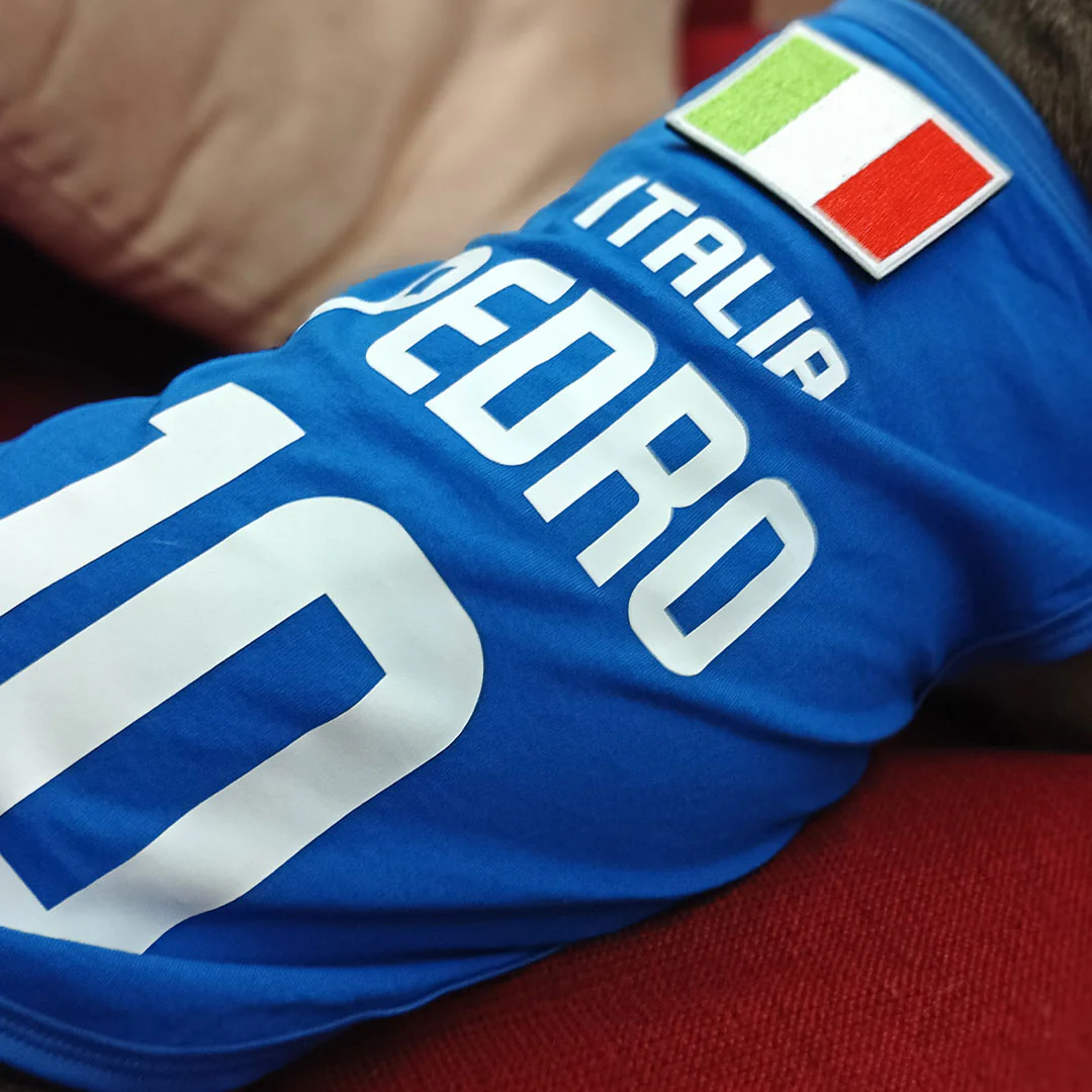 Maglietta per cani Italia - personalizzata con nome e numero - calcio - immagine 6