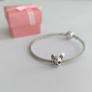 Charms a forma di cane - ipoallergenico - ottone placcato